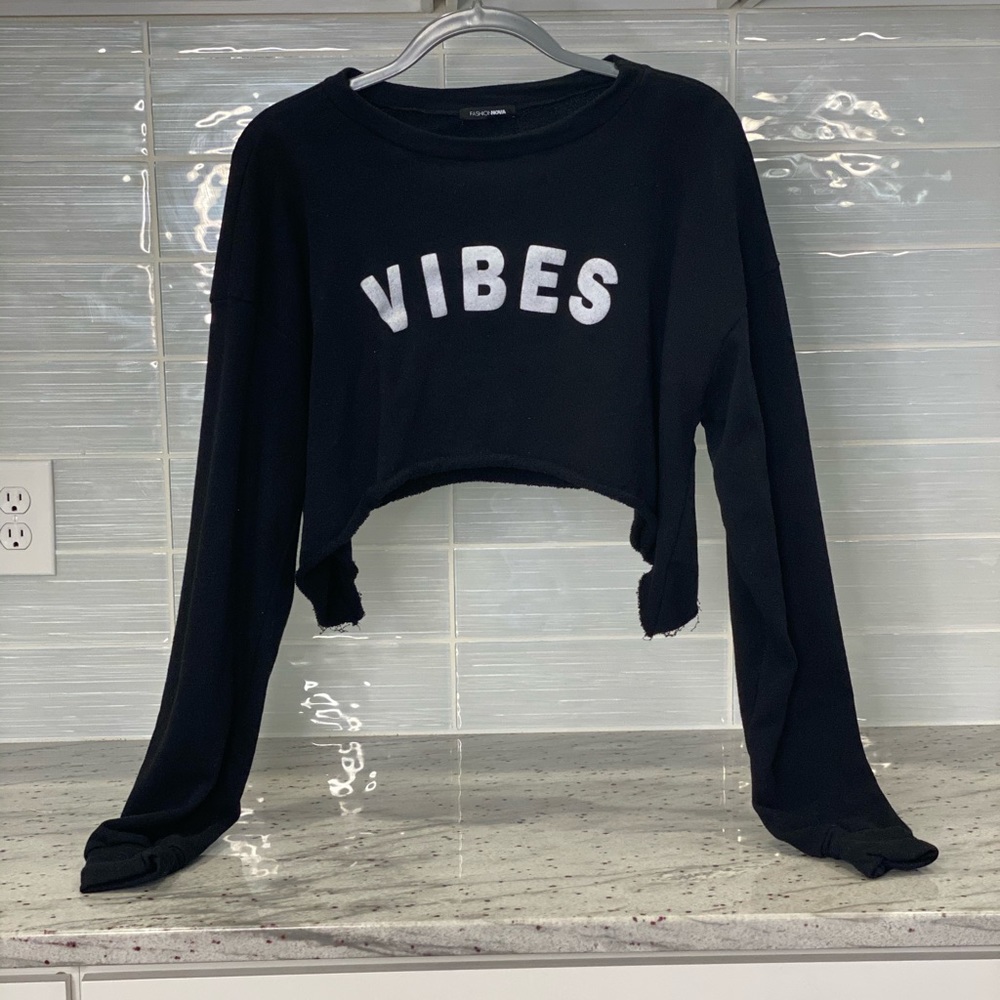 Vibes Cropped Sweatshirt